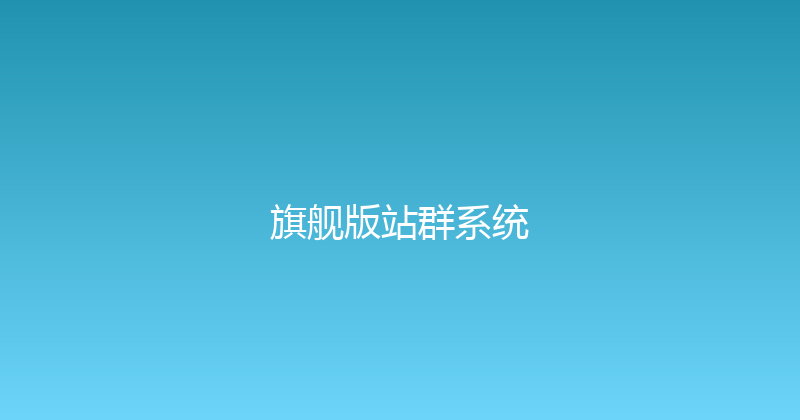 旗舰版站群系统 封面图